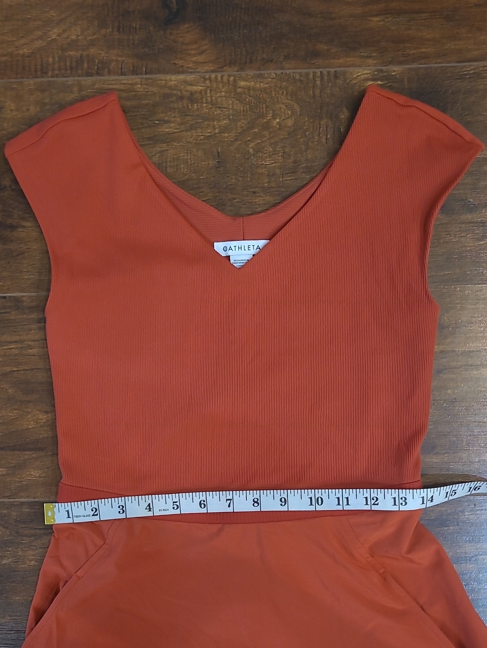 Athleta Sleeveless V-Neck Midi Dress in Burnt Orange Size Small - Picture 8 of 9